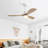 52 Inch Ceiling Fan With Dimmable Led Light 6 Speed Remote 3 Wood Blade Reversible Dc Motor