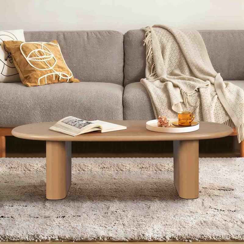 Single Coffee Table, Natural Wood
