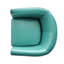 Fauteuil club pivotant Turquoise Pu - 30,5 po de largeur, pratique pour déplacer la hauteur du produit 31,03, aspect contemporain