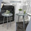 Round Metal Outdoor Side Table , 40cm cm W 40cm cm D