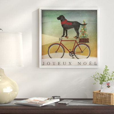 " Black Lab On Bike Christmas " by Ryan Fowler