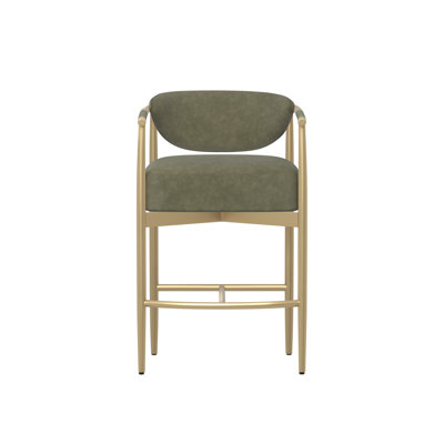 HELOISE Upholstered Stool with Metal Frame
