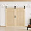 Wood Slat Panel Sliding Barn Door - Solid Wood Interior Door Include Installation Hardware Kit (Assembly required)-105427135
