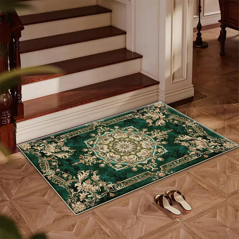 Oriental Floral Pattern Area Rug, Soft And Lightweight, Suitable For All Seasons, Easy To Maintain And Easy To Clean, Machine Washable Carpet Floor Mat, Suitable For Living Room, Bedroom, Dining Room, Hallway, Balcony, Room Decor, Home Decor, Outdoor Dec
