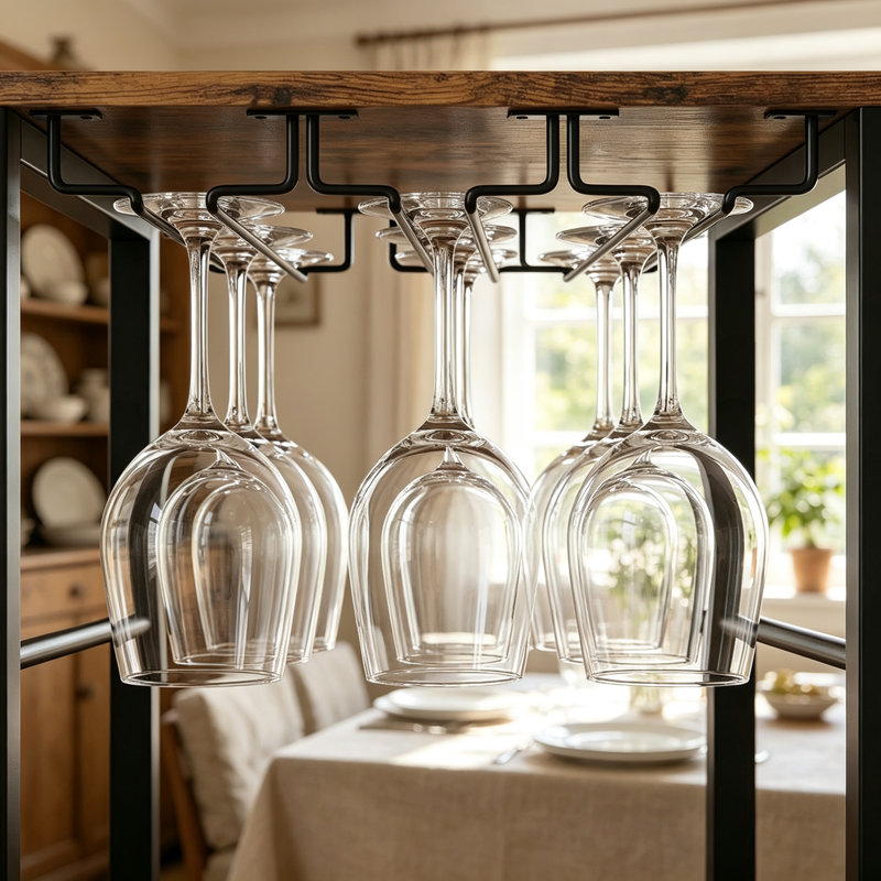 Wine Bottle & Glass Rack