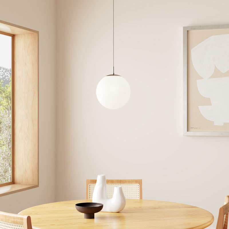 Mia 1 - Light Single Globe Pendant, 59" H x 11.81" W x 11.81" D