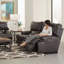 Canapé modulaire en cuir italien avec 4 sièges inclinables Anjuman-24742402-24742560-24742608
