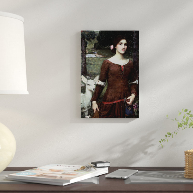 « the lady clare, 1900 » par john william, impression sur toile waterhouse, H 40 po x l 26 po x P 1,5 po, Toile tendue