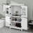 Elegant Freestanding Bathroom Storage Cabinet Organizer With Four Doors & Adjustable Shelves-1381339852