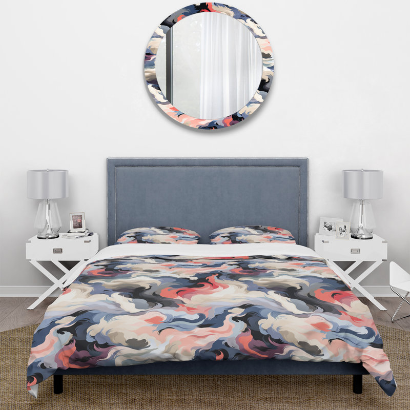Ensemble de housse de couette victorienne mauve et rose Aquatic Composition I - Camouflage