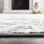 Tapis crème / bleu sarcelle-951061376