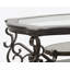 Table de cocktail ovale avec plateau en verre et tablette