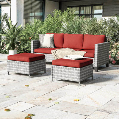 Adey 5 - Person Patio Conversation Set with Cushions