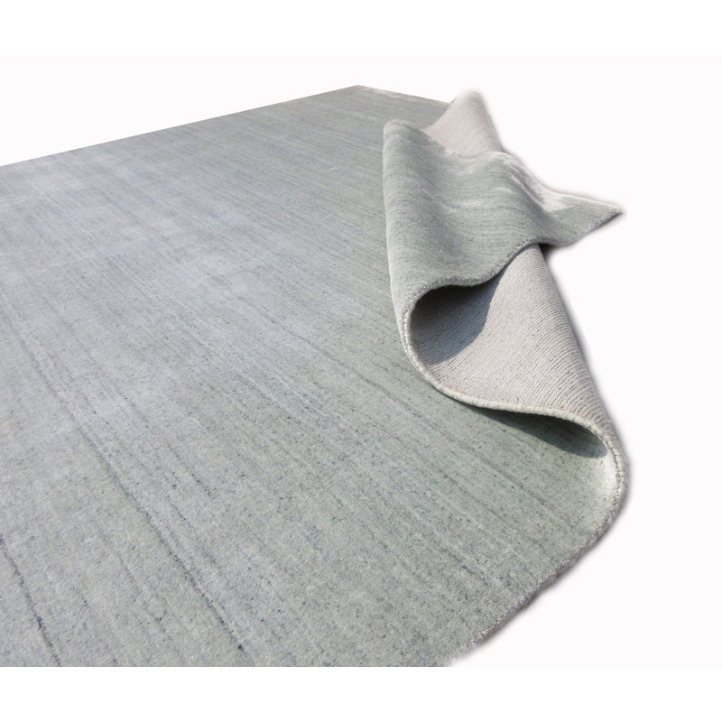 Tapis vert clair en soie 6X9