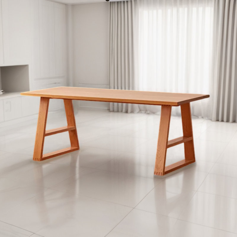 Matsje Oak Solid Wood Dining Table, 33.46" W x 70.86" L