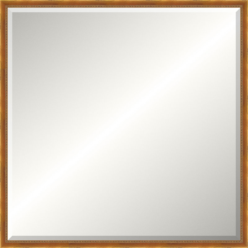 Antique Gold Beaded Mirror, Slim Leaner