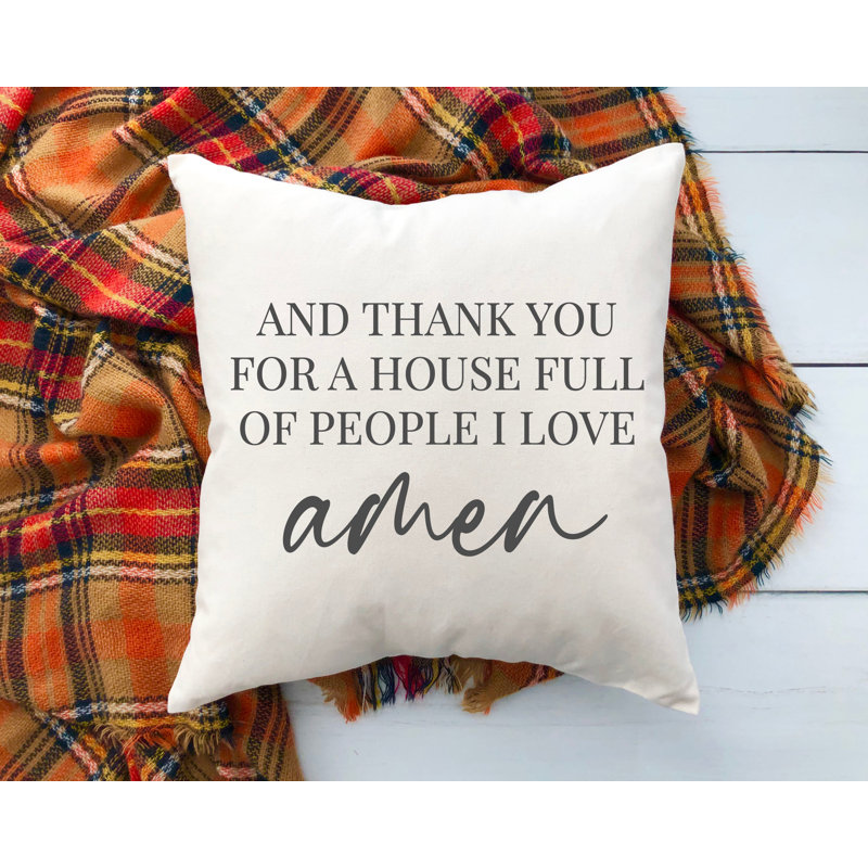  No Pattren Amen Cotton Pillow Cover