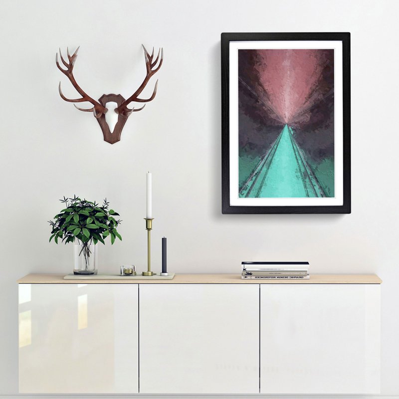 Tunnel View in Abstract - Picture Frame Graphic Art Print, Black, 50cm H x 35cm W x 2cm D