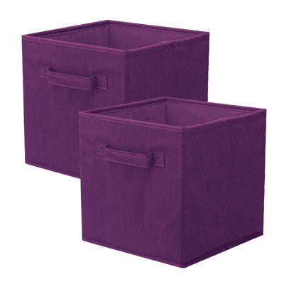 Ensemble de 2 bacs de rangement en tissu pliables
