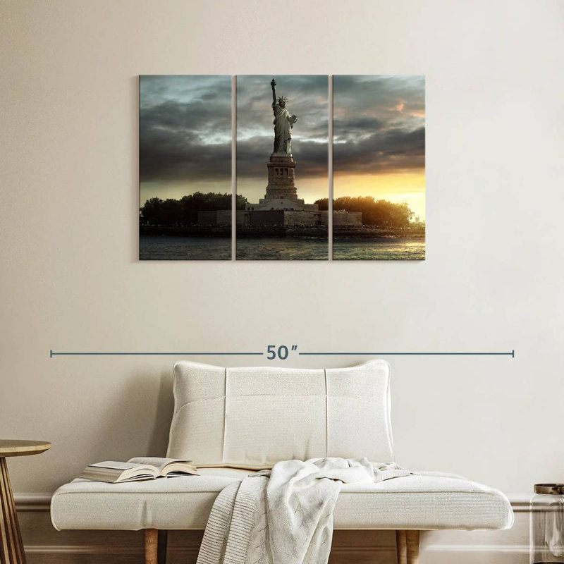 Storm Clouds At Liberty Statue, 24" H x 38" W
