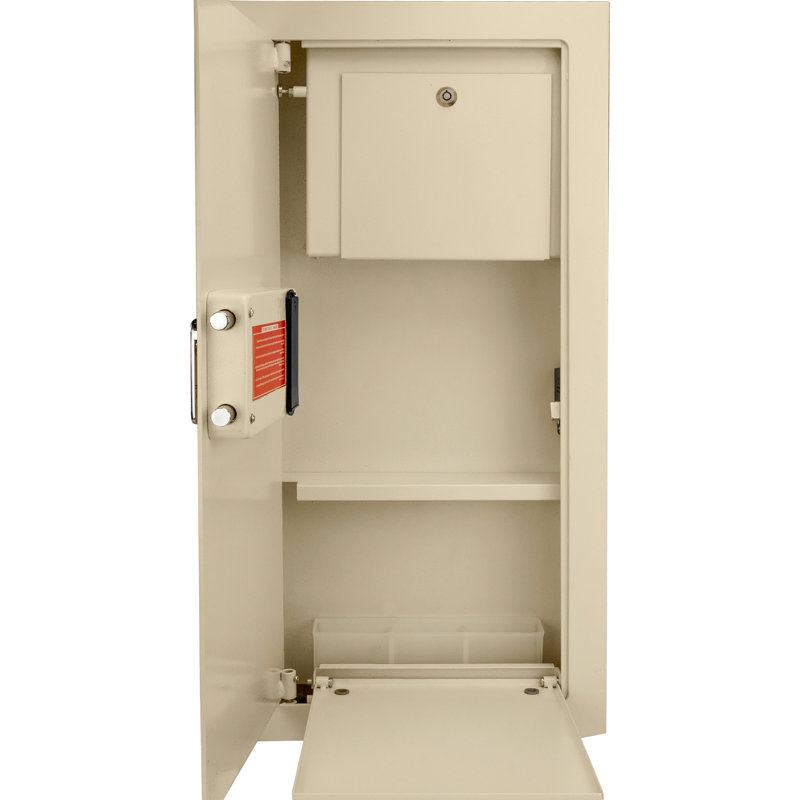 0.82 Cubic Ft Left Opening Beige Safe - Steel And Convenient Interior For Optimal Storage With Construction Long-term Use