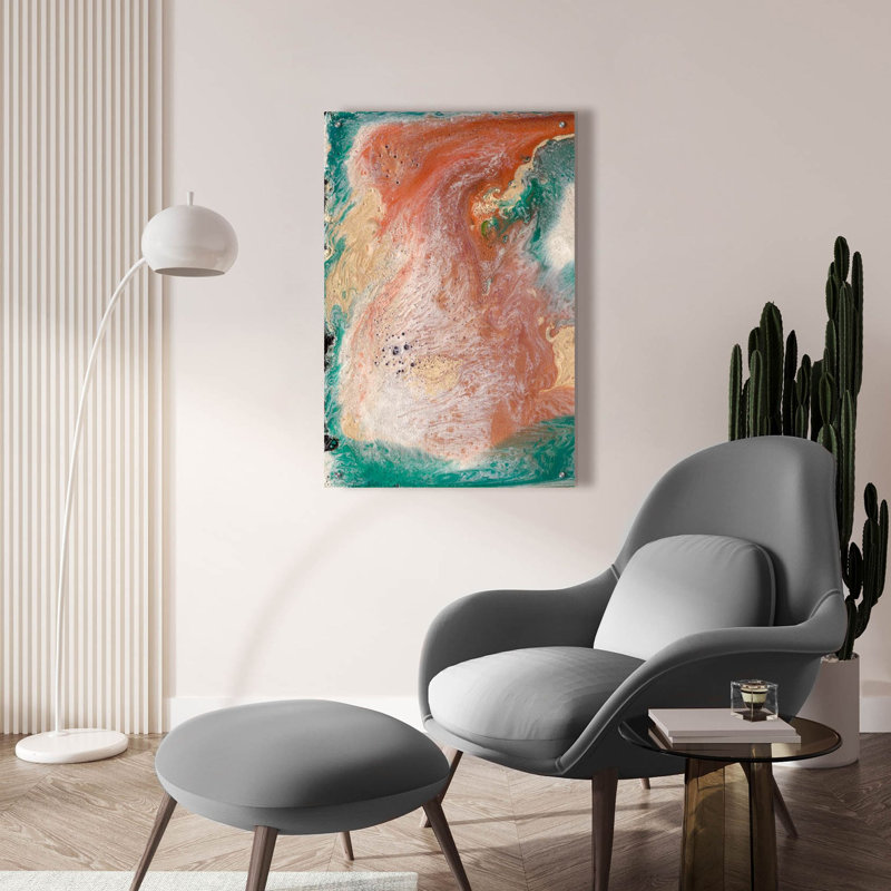  «Coralline 1» par Alicia Ludwig, art mural en verre acrylique, 24 po x 36 po