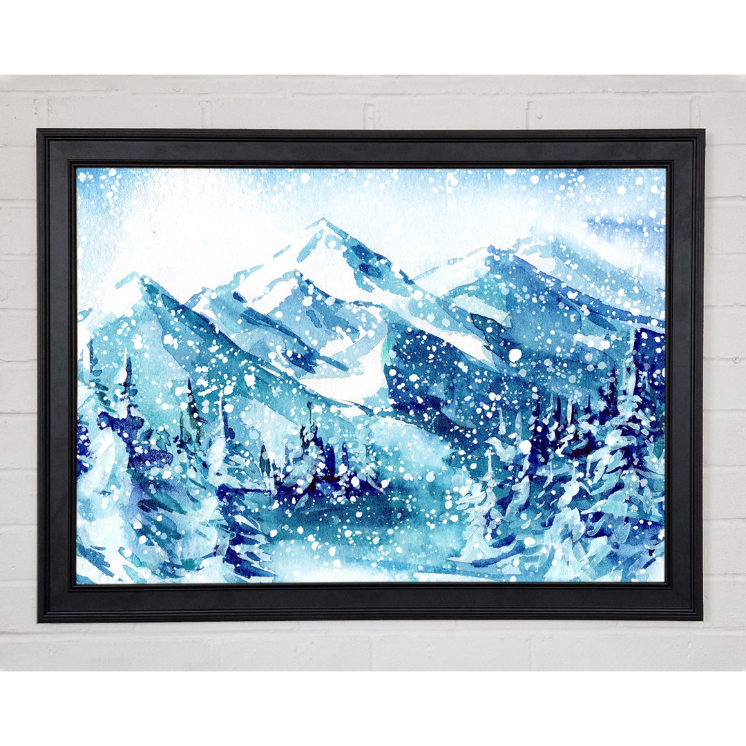 Gerahmtes Leinwandbild Snowy Mountains Bliss