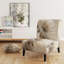 Fauteuil de chambre blanc Gerbera Flowers III - rembourré à motif floral