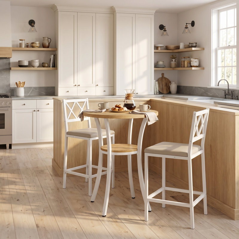 Ensemble bistro 37,98 po H 37 pièces, Naturel, Gris