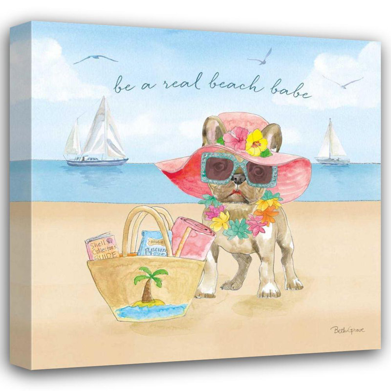 Reproduction d'art sur toile Beachcrest Home ™ Grove, Beth, titrée: Summer Paws IV, H 15 po x l 15 po