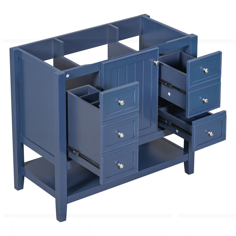 36" Bathroom Vanity without Sink, Blue
