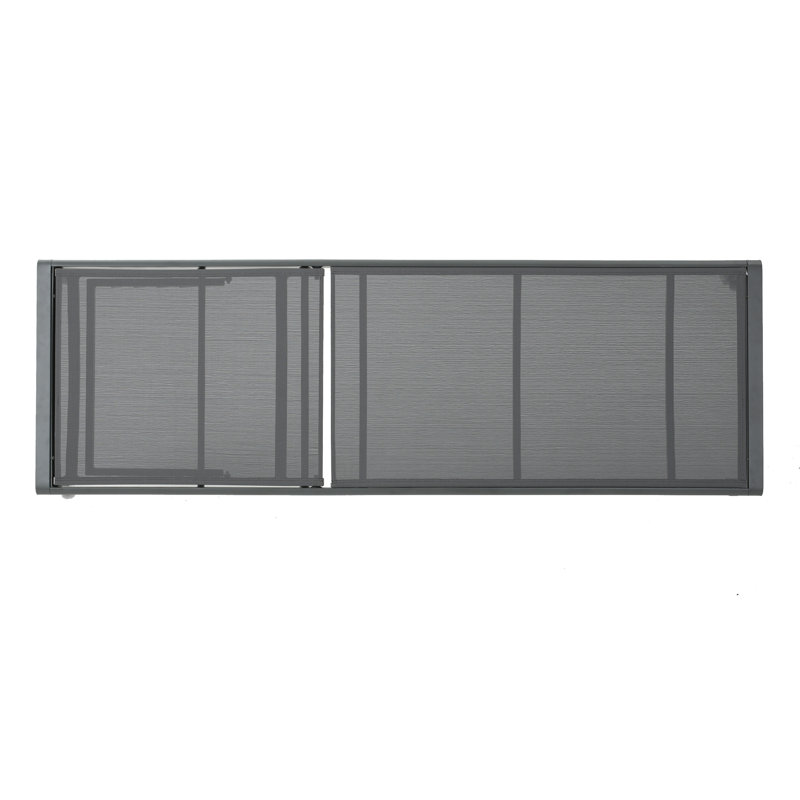 Caggiano 77.56'' Long Reclining Chaise Lounges, Gray Mesh/ Dark Gray Frame