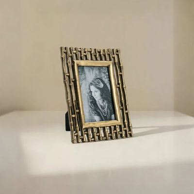 7.5×9.5 Gold Bamboo Picture Frames, Vintage Faux Bamboo Picture Frame