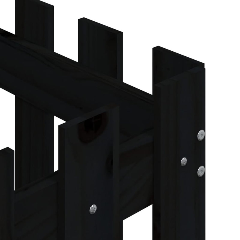 Nabeela Wood Planter Box, 60cm H x 60cm W x 60cm D, Black