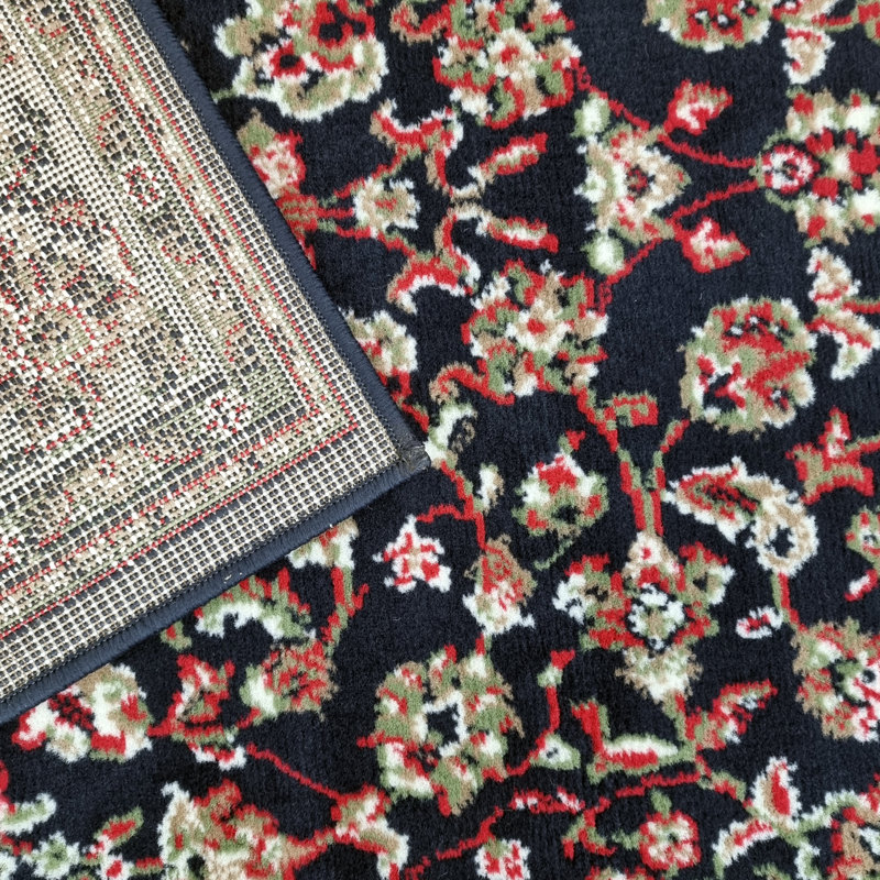 Tumlin Navy Blue/Beige/Red Rug, Rectangle 200 x 290cm