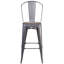 Tabouret de bar ou de comptoir en métal Marian avec dossier et siège en bois Marian-2127243145-2127243147-2101696429