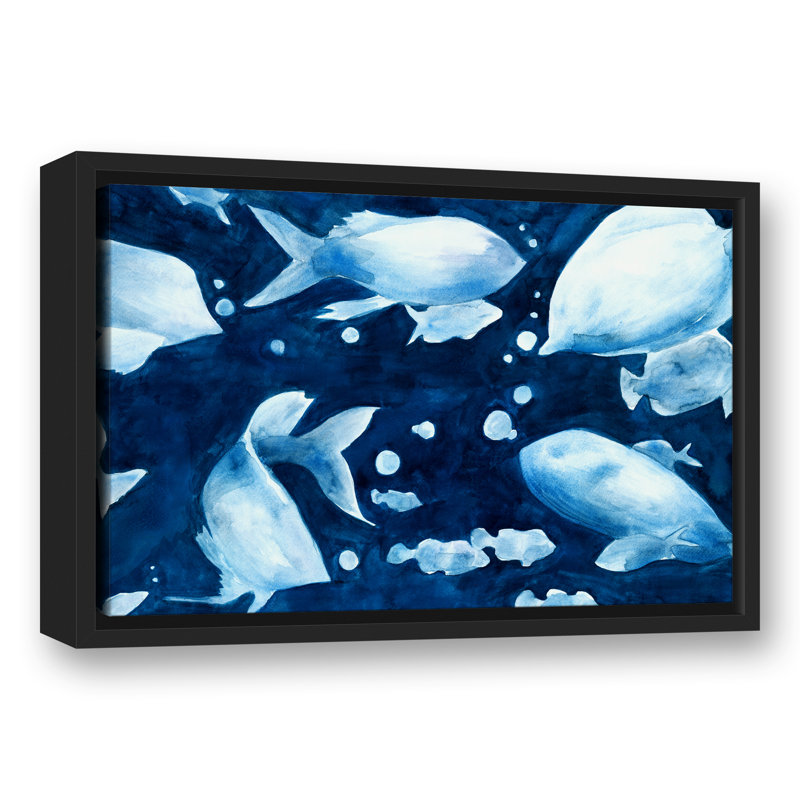 " Fish ", 12" H x 18" W, Black Framed