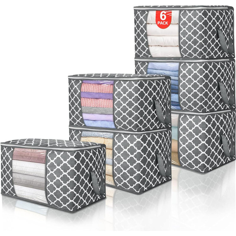 Textiles Hub Fabric Storage Bag, Gray