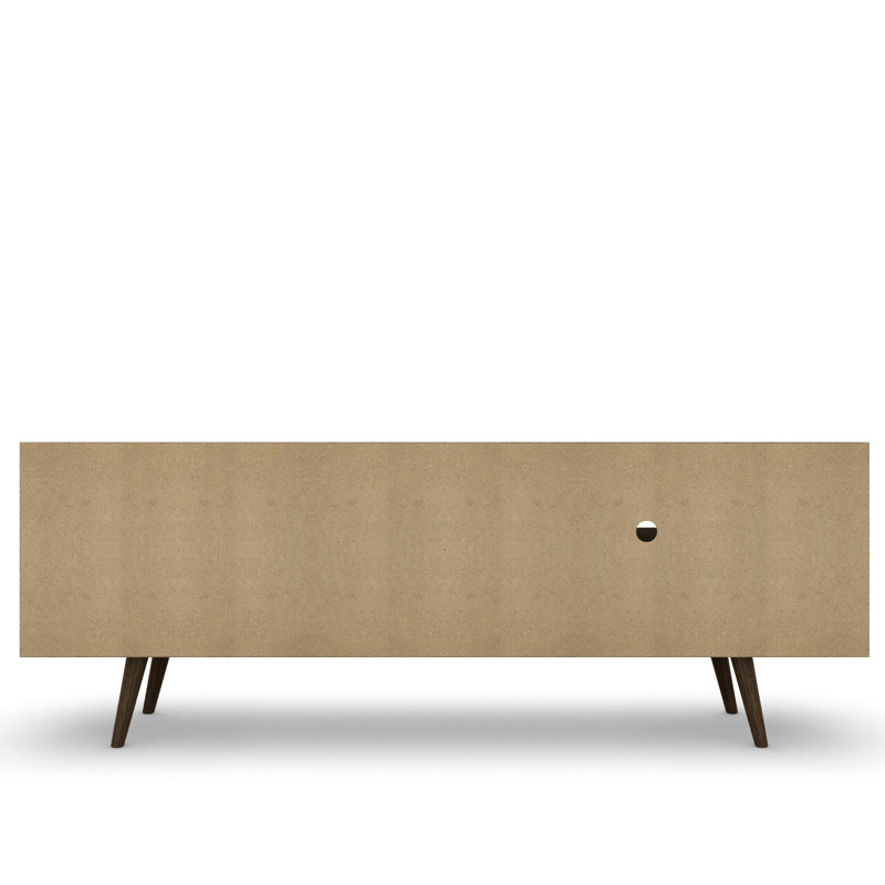 Darryl TV Stand for TVs up to 60", Rustic Brown/White