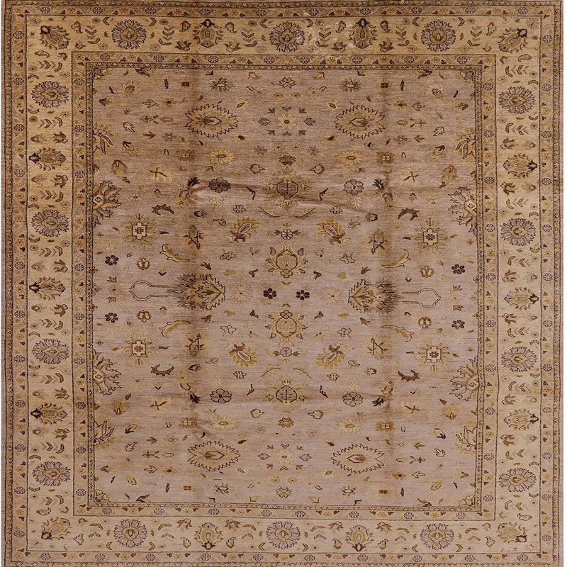 Tapis beige Rothger, Carré 7 pi