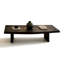Table basse noire en bois massif-700161614