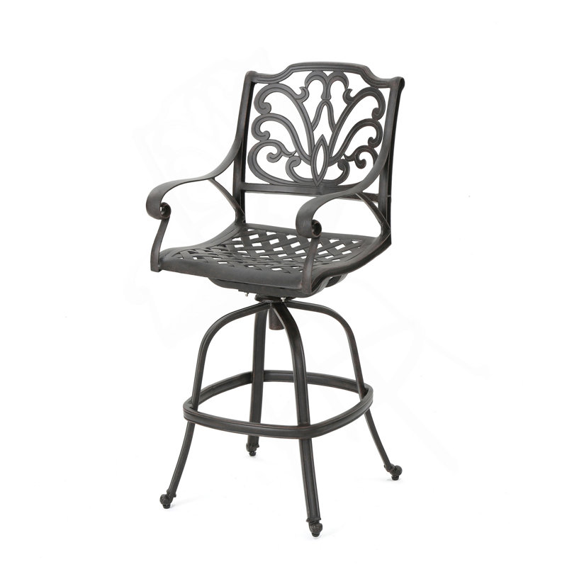 Tabouret pivotant en fonte d'aluminium