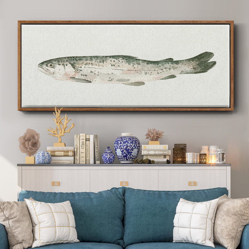 Fresh Catch II- Framed Canvas, 12" H x 30" W
