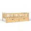 Lit plateforme simple avec garde-corps pleine longueur et tiroirs de rangement-2093951644