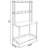 Classy and Elegant 4 Tiered Multifunctional Wooden Open Bar Shelves, Modern Console Table-2042815752