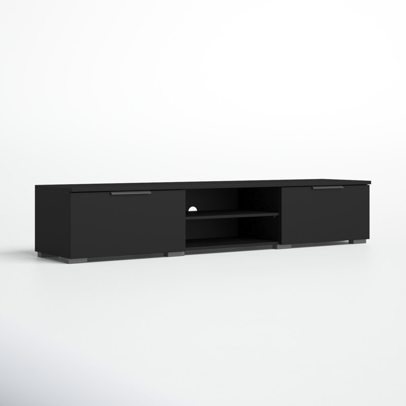 Karlin 68 Inch Wide Media Console, Black Matte