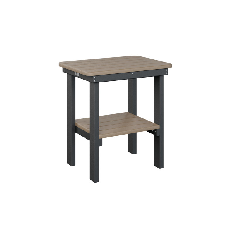 Berlin Gardens Rectangular End Dining Table, Black, Weatherwood