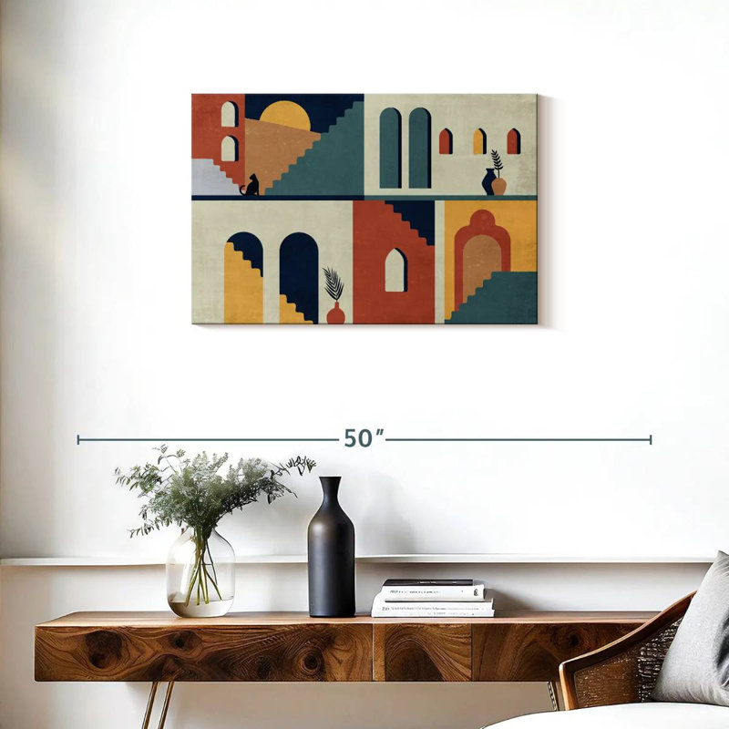 Lilie Abstract Abodes, 20" H x 30" W