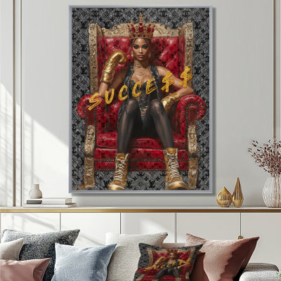 Queen Of Success - Boss Woman Wall Art