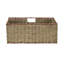 5 Drawer Seagrass Wicker Storage Tower with Handwoven Rattan Design and Strong Metal Frame